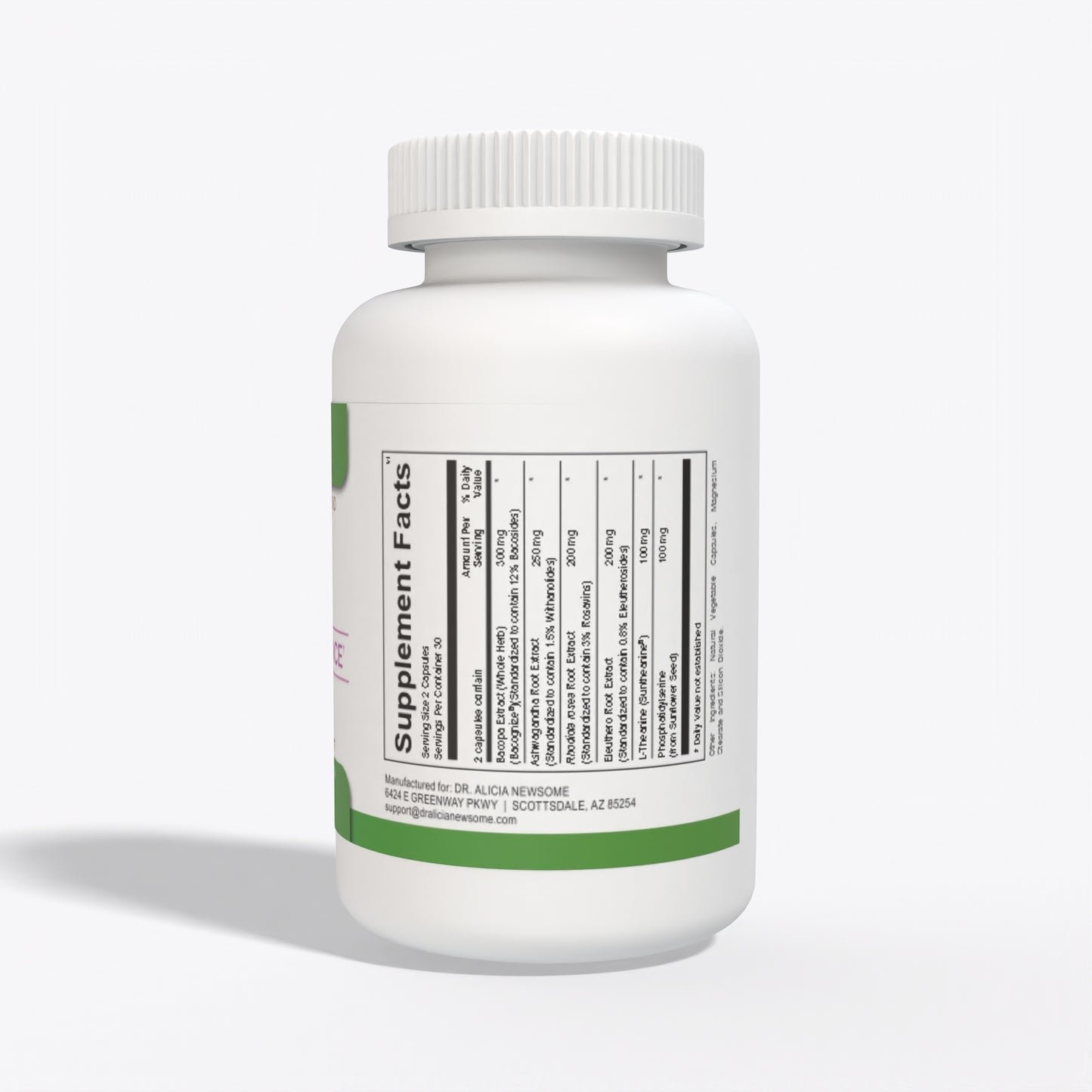 Cortisol Balance 60 Bottle Supplement Facts