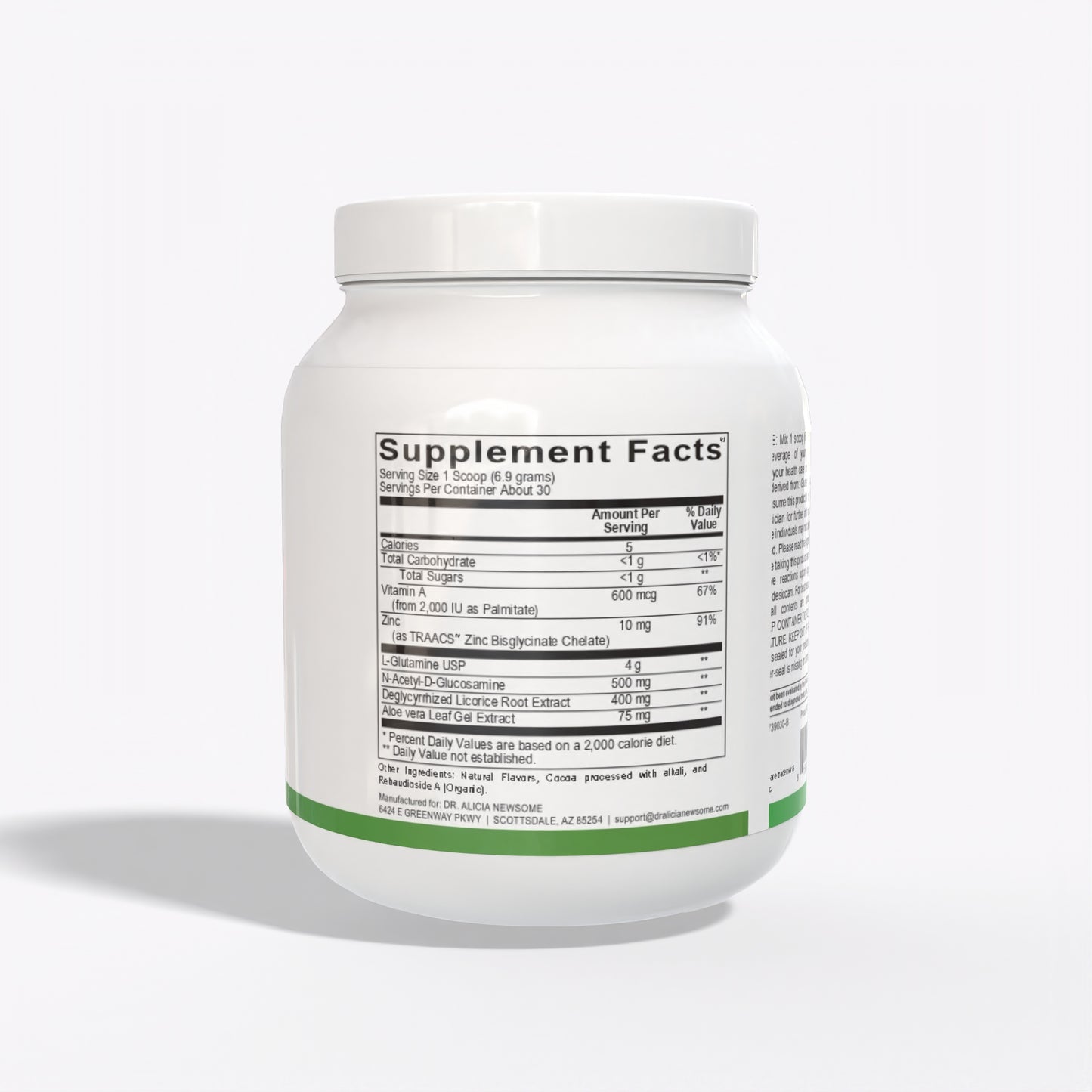 GlutaGut Revive Complex 207g Bottle Supplement Facts