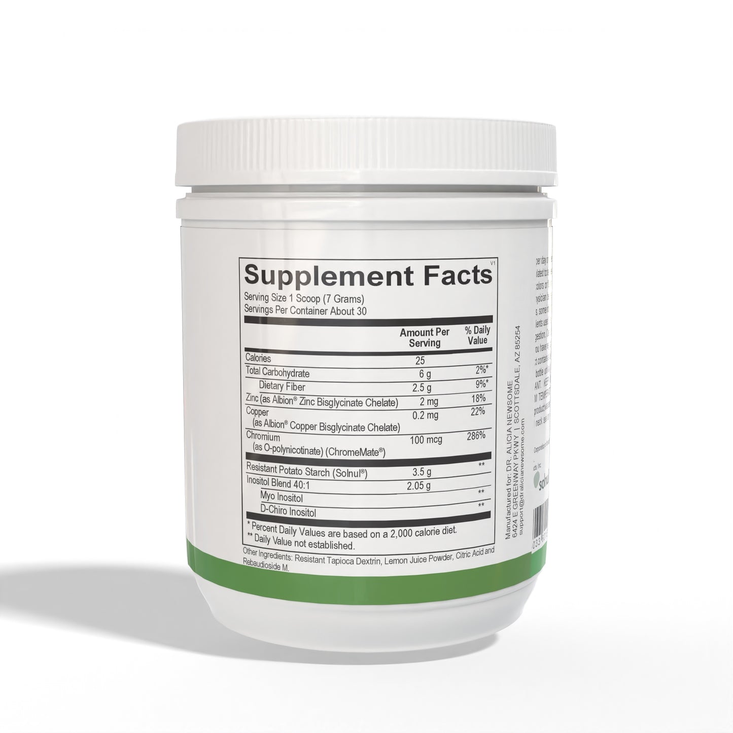 Inositol Complete + Cr 210g Supplement Facts