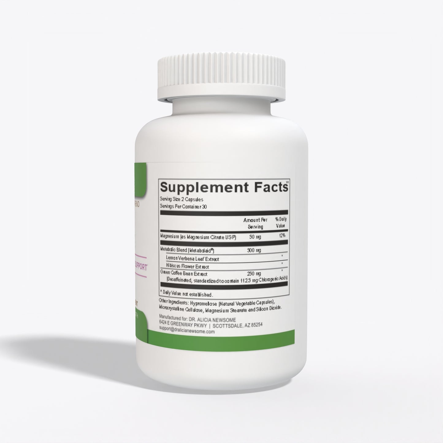Metabolism & Appetite Support 60 Bottle Supplement Facts
