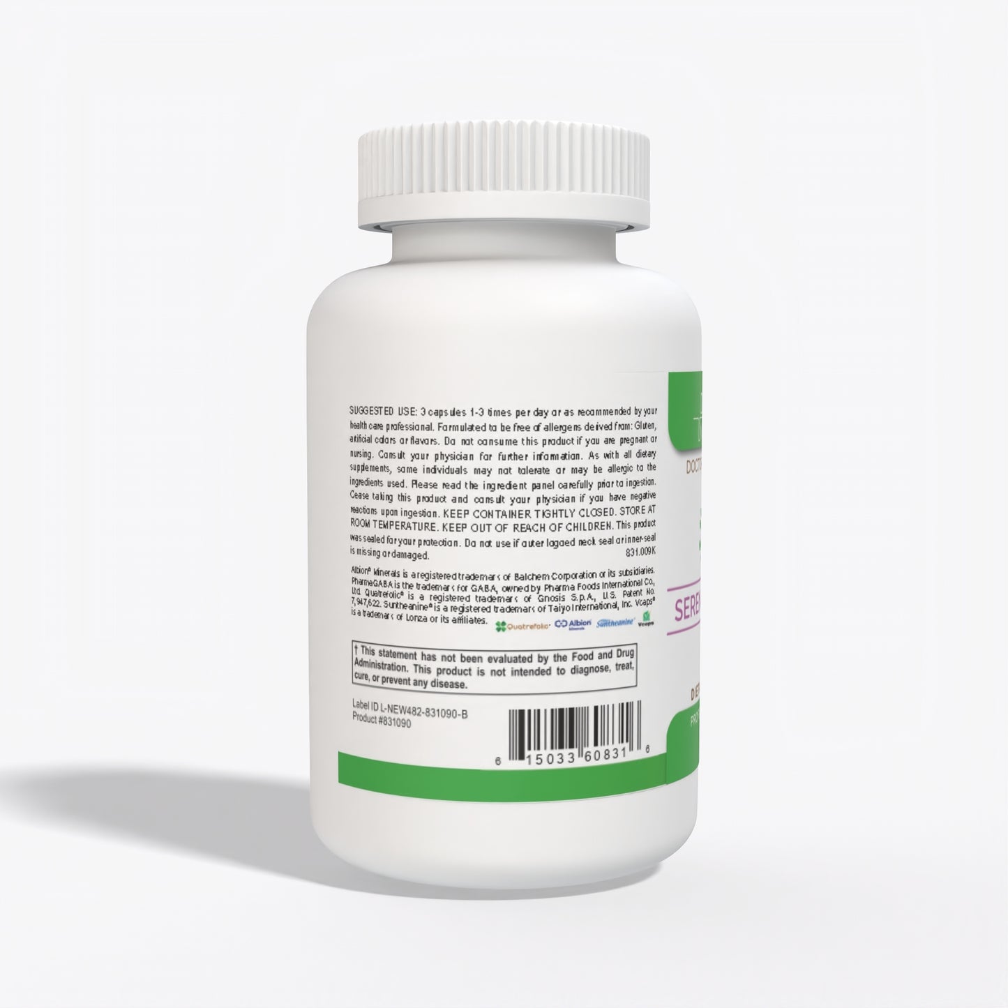 Serenity Calm AM 90 Bottle Suggested Use