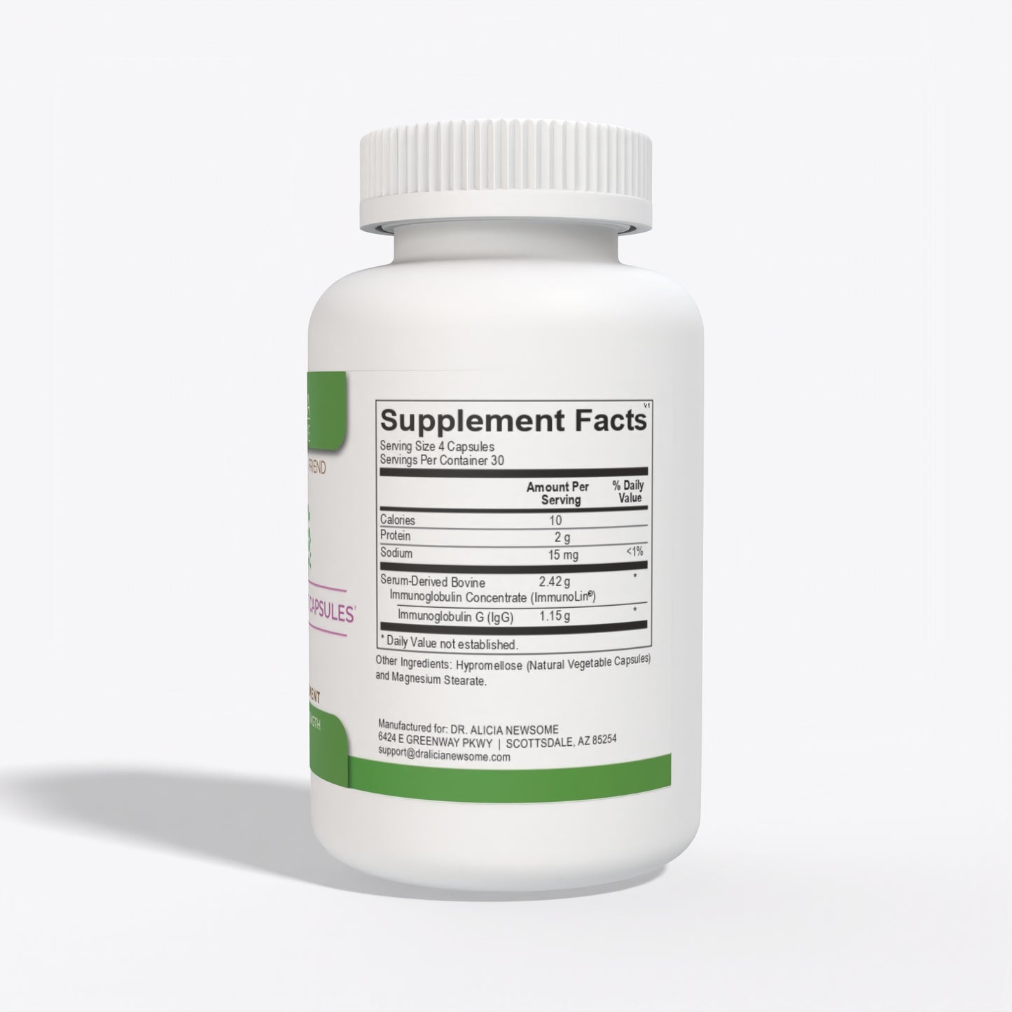 Ultra Protect Gut Capsules 120 Bottle Supplement Facts