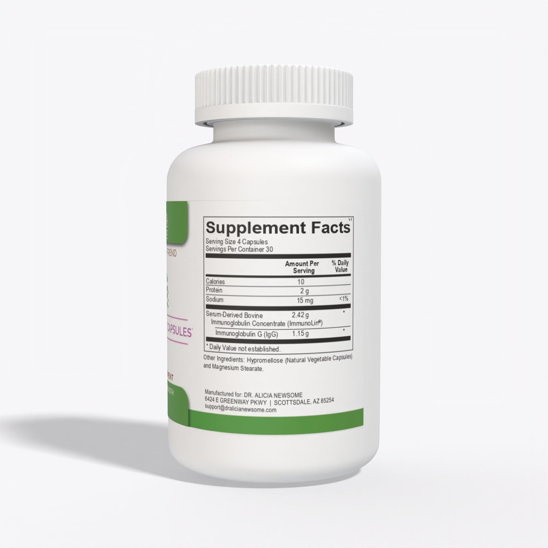 Ultra Protect Gut Capsules 120 Bottle Supplement Facts